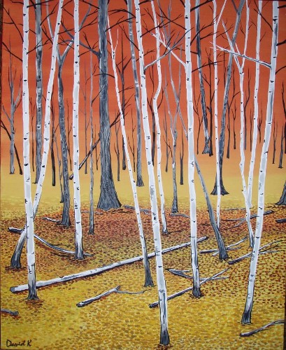 Birch at Sunset